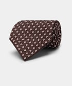 Brown Flower Tie