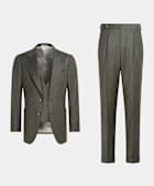 Dark Green Perennial Three-Piece Tailored Fit Havana Suit