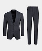 Dark Grey Checked Havana Suit