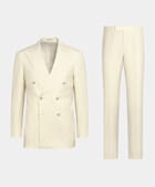 Off-White Herringbone Tailored Fit Havana Suit