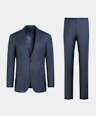 Mid Blue Tailored Fit Havana Suit