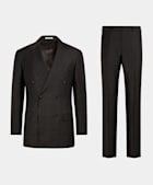 Dark Brown Tailored Fit Milano Suit