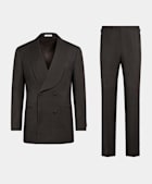 Dark Brown Tailored Fit Milano Tuxedo