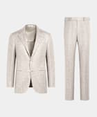 Light Taupe Tailored Fit Havana Suit