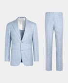 Light Blue Tailored Fit Havana Suit