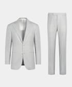 Light Grey Tailored Fit Havana Suit