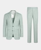 Light Green Tailored Fit Havana Suit