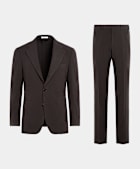 Dark Brown Relaxed Fit Roma Suit