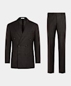 Black Striped Tailored Fit Milano Suit