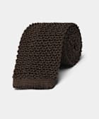 Brown Knitted Tie