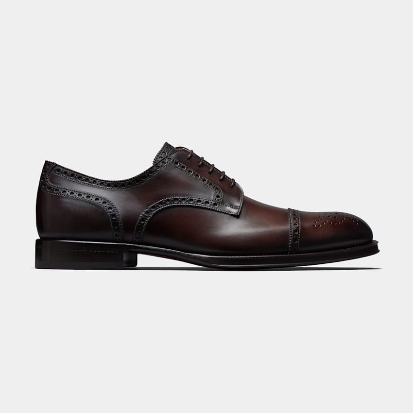 SUITSUPPLY Calf Leather Brown Brogue Derby