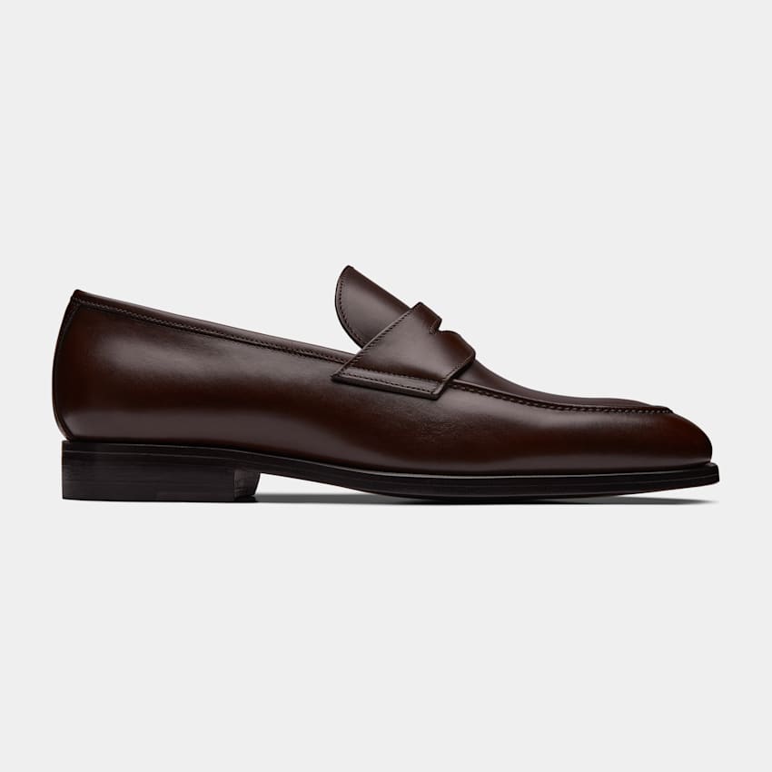 SUITSUPPLY Calf Leather Brown Penny Loafer