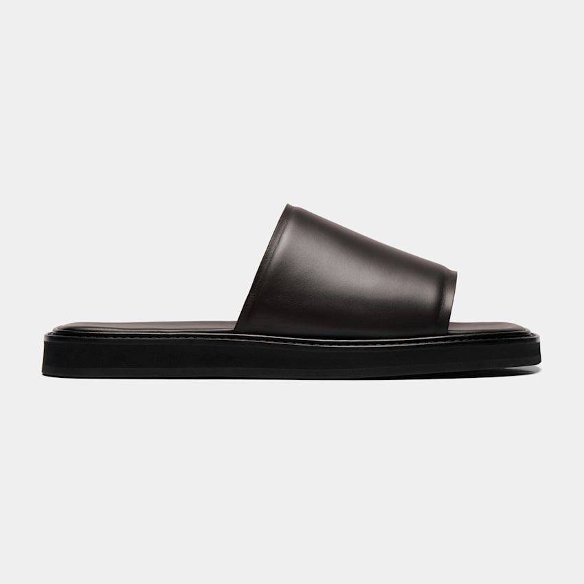 SUITSUPPLY Italian Calf Leather Brown Slipper