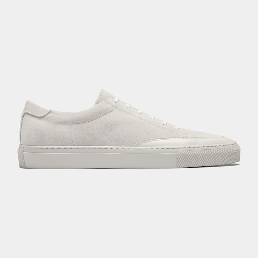 SUITSUPPLY Italian Calf Leather & Cow Suede Off-White Sneaker