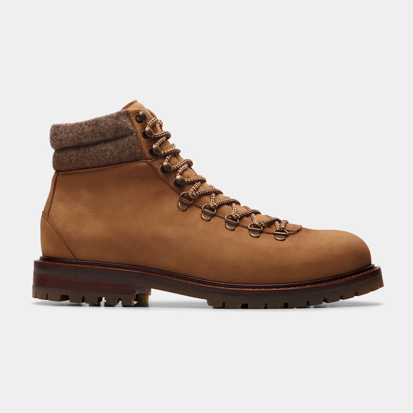 Light Brown Hiking Boot | Calf Nubuck | Suitsupply Online Store