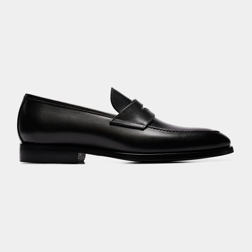 SUITSUPPLY Calf Leather Black Penny Loafer