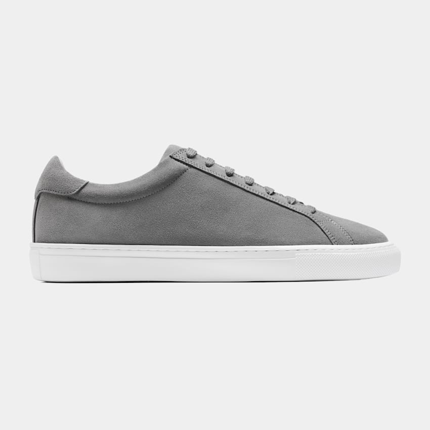 SUITSUPPLY Calf Suede Grey Sneaker