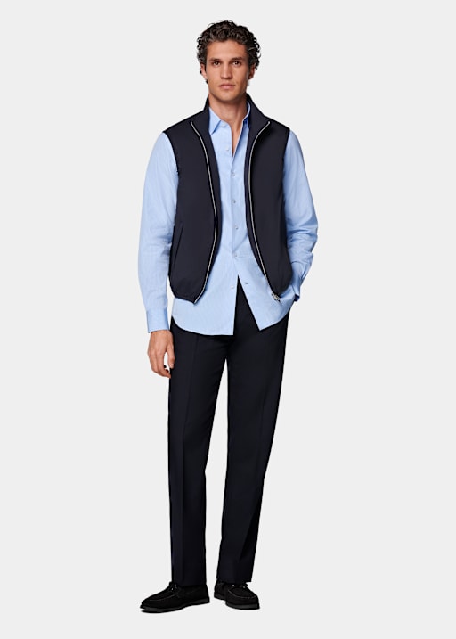 Navy Light Padded Zip Vest