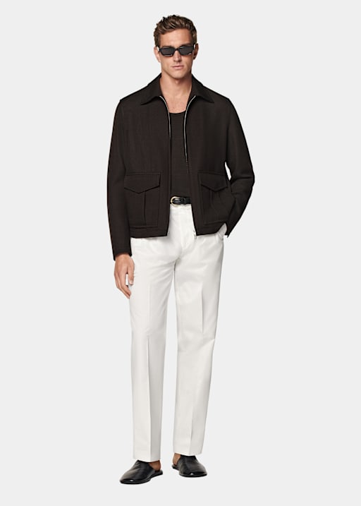 Dark Brown Bomber Jacket