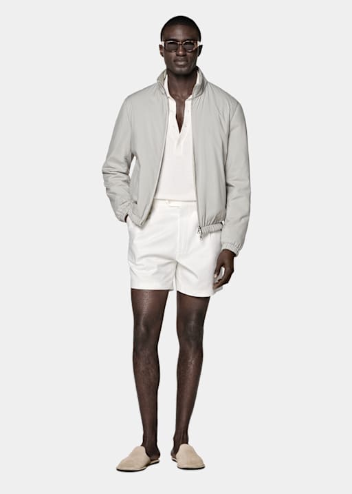 Taupe Reversible Bomber Jacket