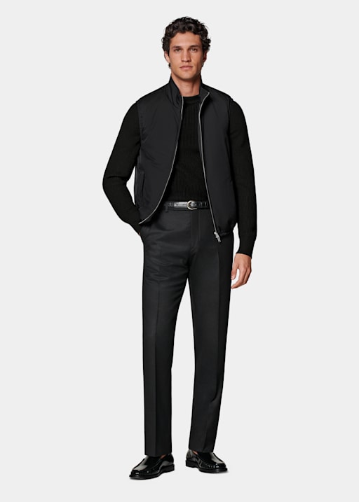 Black Light Padded Zip Vest