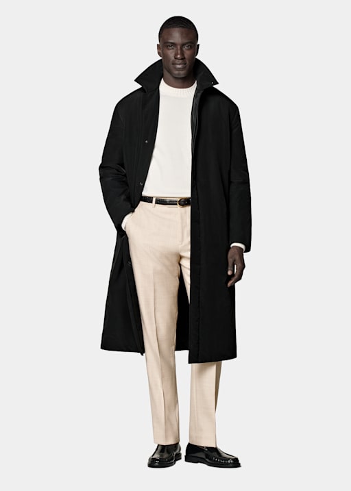 Black Padded Overcoat