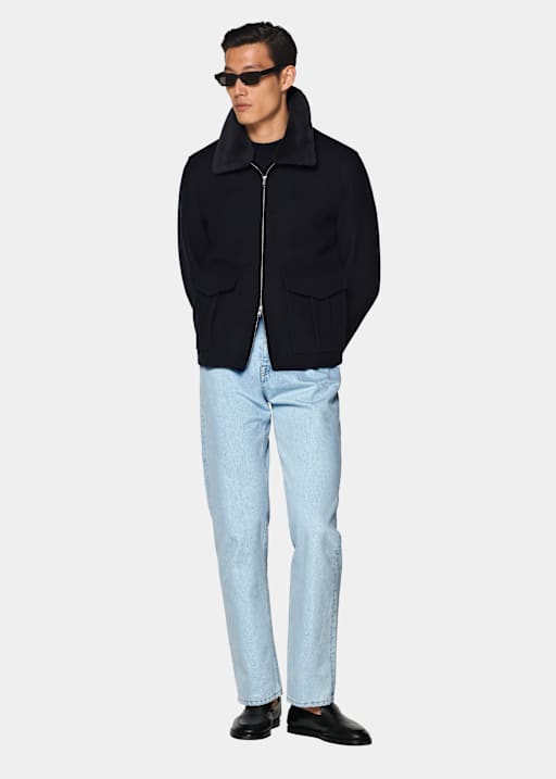 Bomber bleu marine