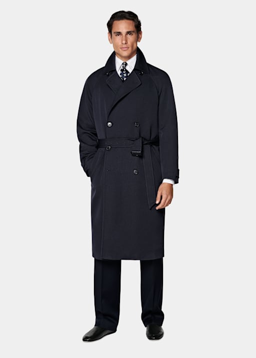 Gabardina azul marino