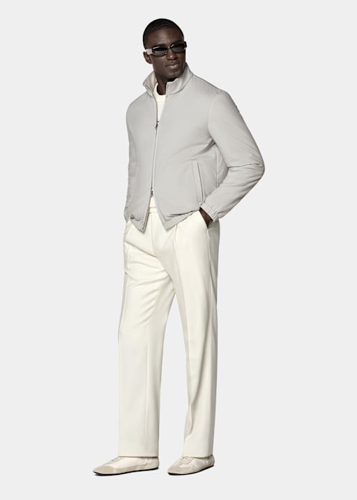 Bomber r&eacute;versible taupe