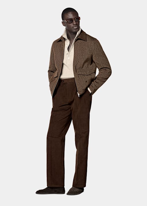 Mid Brown Bomber Jacket