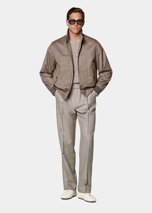 Mid Brown Bomber Jacket