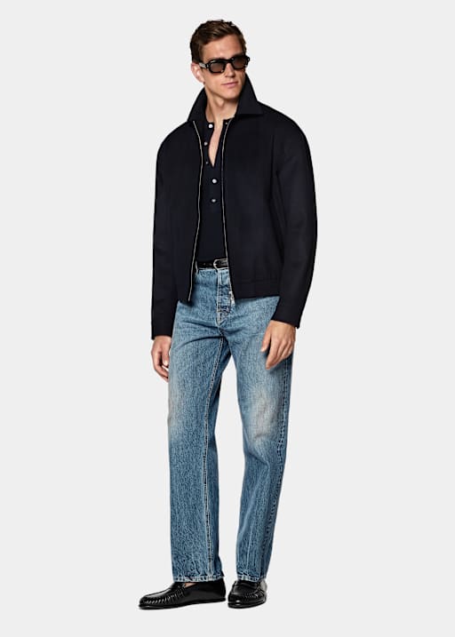 Navy Bomber Jacket