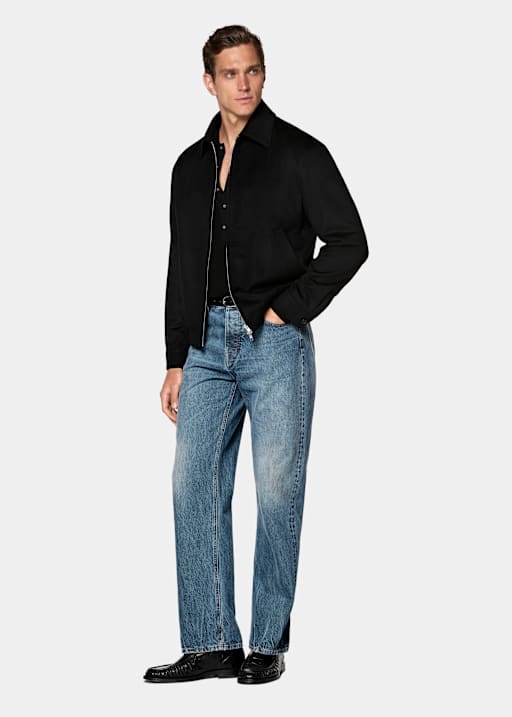 Chaqueta bomber negra