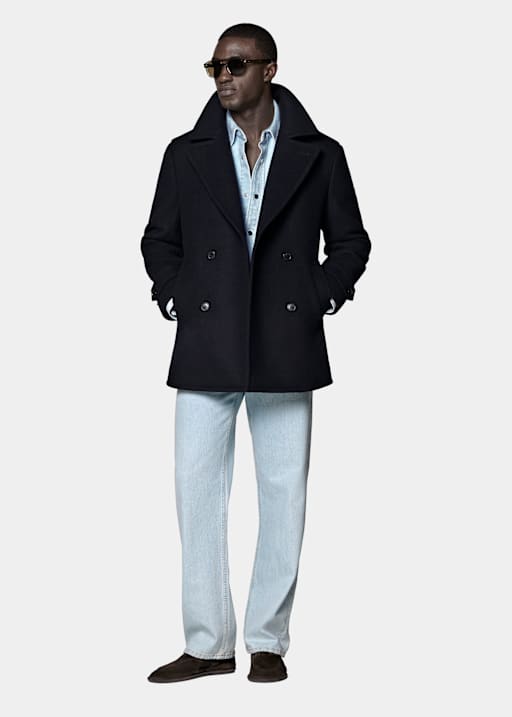 Caban bleu marine