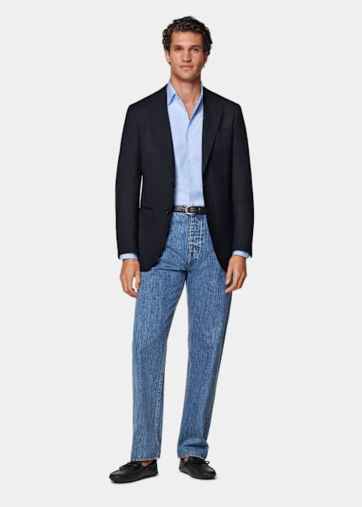 Navy Tailored Fit Havana Blazer