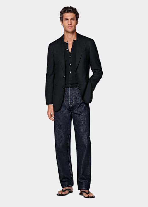 Navy Tailored Fit Havana Blazer