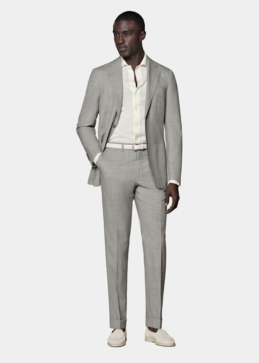 Light Grey Havana Suit Jacket