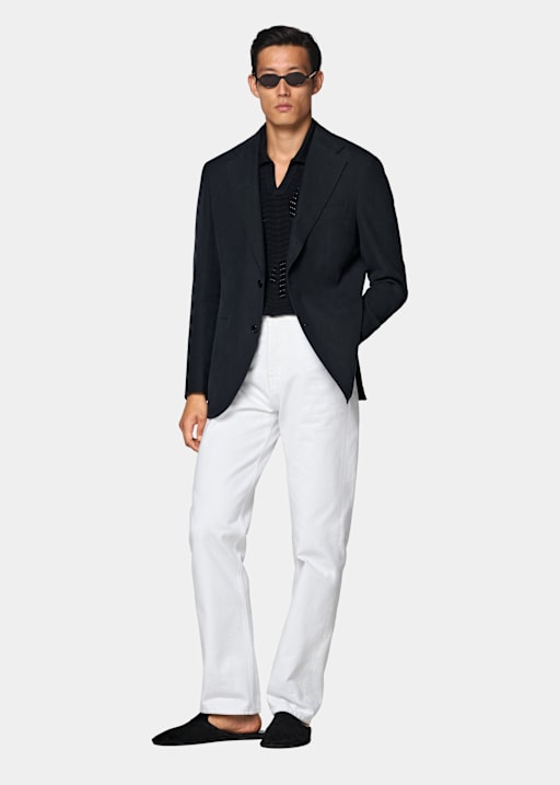 Navy Relaxed Fit Roma Suit Jacket