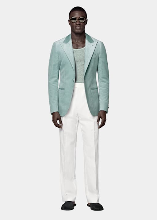 Veste de smoking Havana coupe Tailored bleu moyen