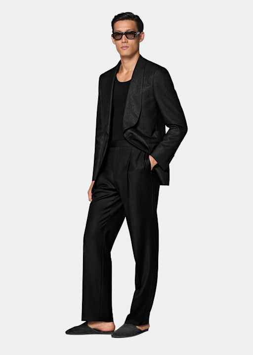 Black Tailored Fit Milano Dinner Jacket