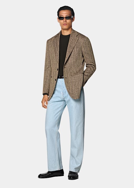 Mid Brown Relaxed Fit Roma Blazer