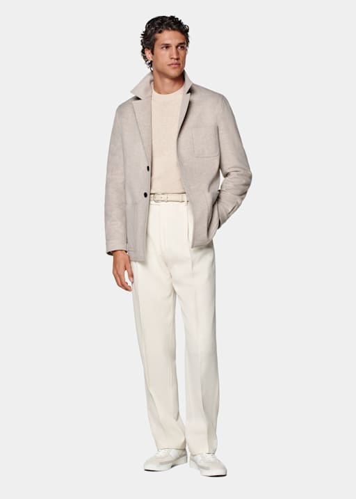Sand Relaxed Fit Shirt-Jacket