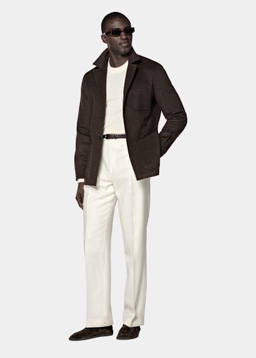 Dark Brown Relaxed Fit Shirt-Jacket