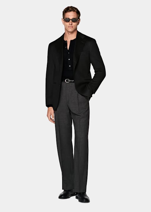 Blazer Roma negro corte Relaxed