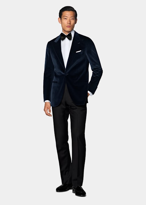 Veste de smoking bleu marine Havana coupe Tailored