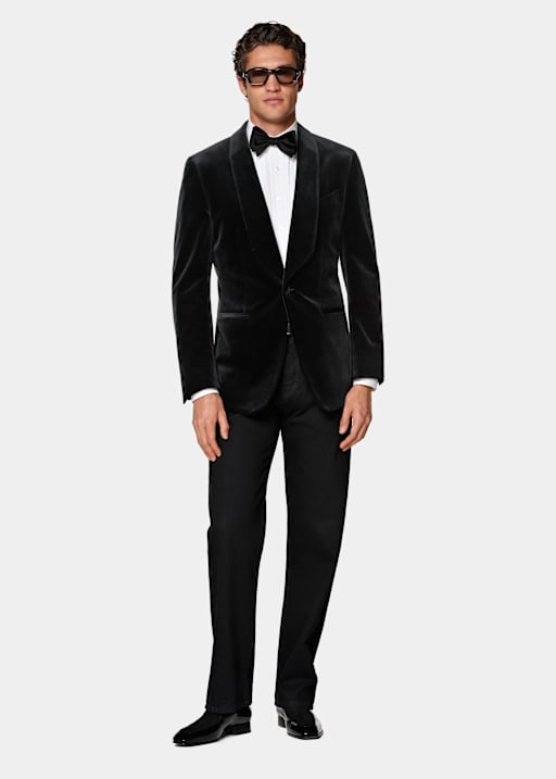 Black Tailored Fit Havana Dinner Jacket