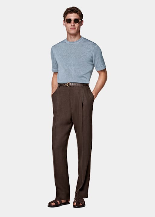 Light Blue Short Sleeve Crewneck