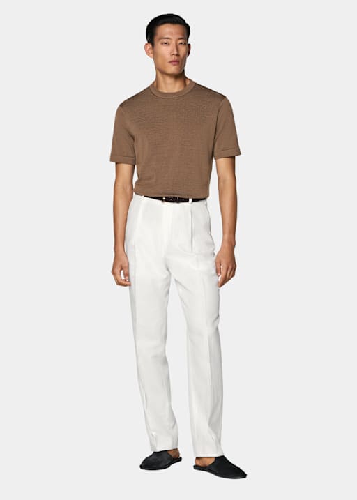 Brown Short Sleeve Crewneck