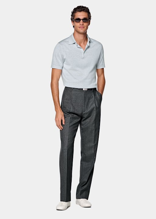 Lichtblauw Poloshirt