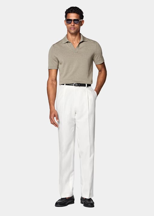 Green Buttonless Polo